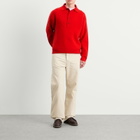 Jacquemus Men's Wool Cashmere Knitted Polo in Red
