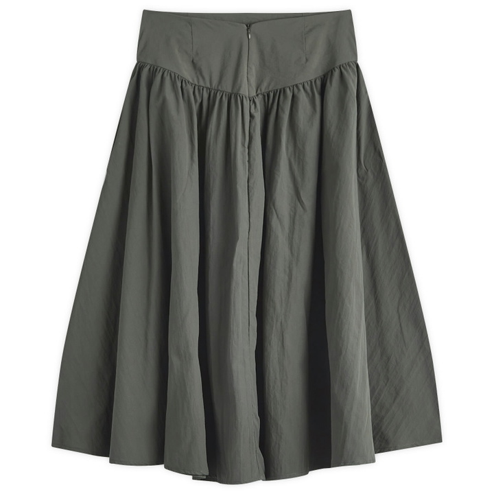 Photo: Peachy Den Women's Deba Midi Skirt in Slate Green