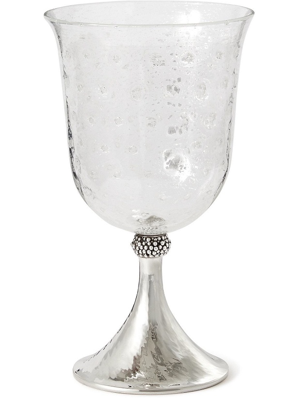 Photo: Buccellati - Murano Glass and Silver Wine Glass