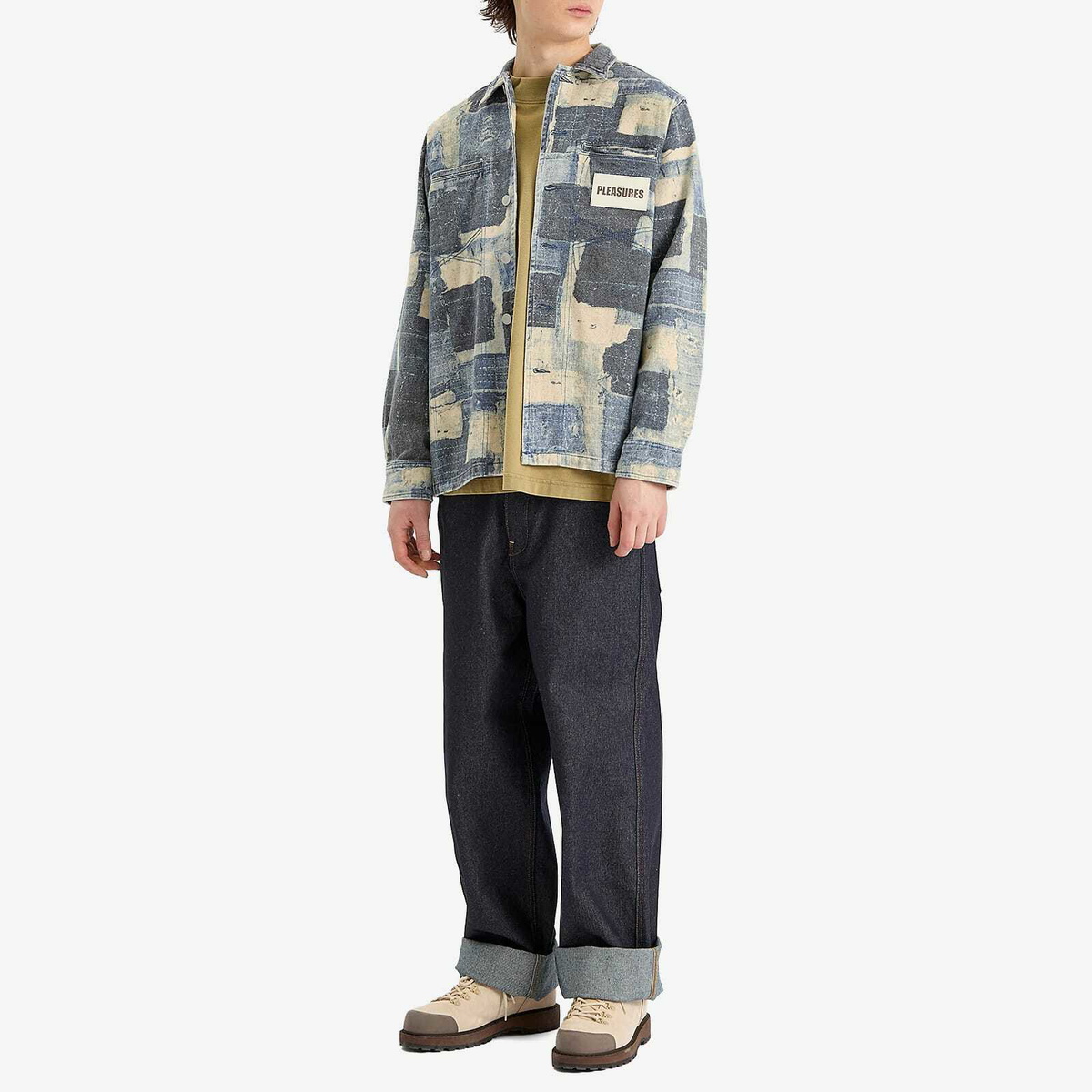 Pleasures Men's Boro Work Jacket in Indigo