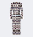 Missoni Zigzag knitted wool-blend midi dress