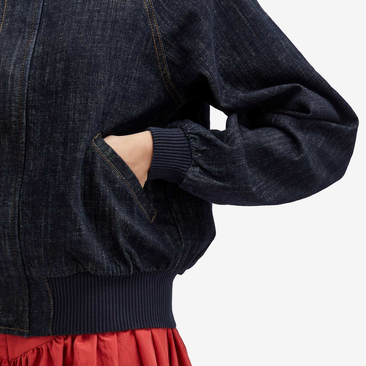 Peachy Den Women's Gigi Denim Jacket in Rinse
