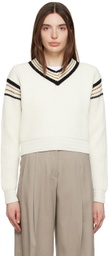 Golden Goose White V-Neck Sweater