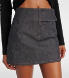 Courrèges Belted denim miniskirt