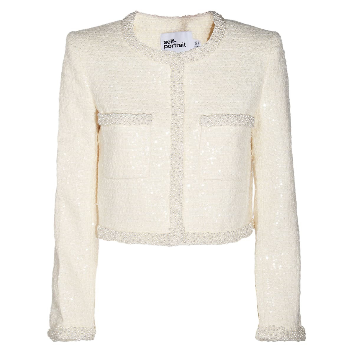 ジャケット SELF-PORTRAIT CREAM CASUAL JACKET self-portrait Boucle Jacket – Two Skirts