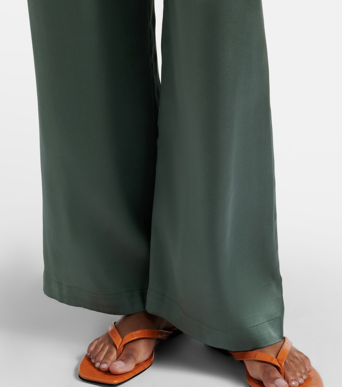 Asceno Isola pleated silk twill wide-leg pants