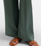 Asceno Isola pleated silk twill wide-leg pants