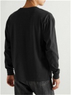 Neighborhood - Logo-Print Sulfur-Dyed Cotton-Jersey T-Shirt - Black