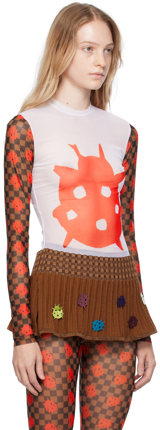 ANDREJ GRONAU SSENSE Exclusive Red & White Long Sleeve T-Shirt