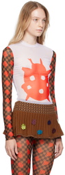 ANDREJ GRONAU SSENSE Exclusive Red & White Long Sleeve T-Shirt