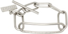 MM6 Maison Margiela Silver Elongated Bracelet