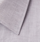 Ermenegildo Zegna - Light-Grey Slim-Fit Linen and Cotton-Blend Shirt - Gray