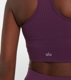 Alo Yoga Goddess ribbed-knit crop top