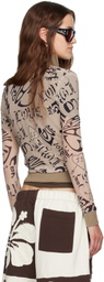 Juliet Johnstone Taupe Mesh Track Jacket