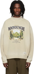 WOOYOUNGMI Beige Garden Graphic Sweatshirt