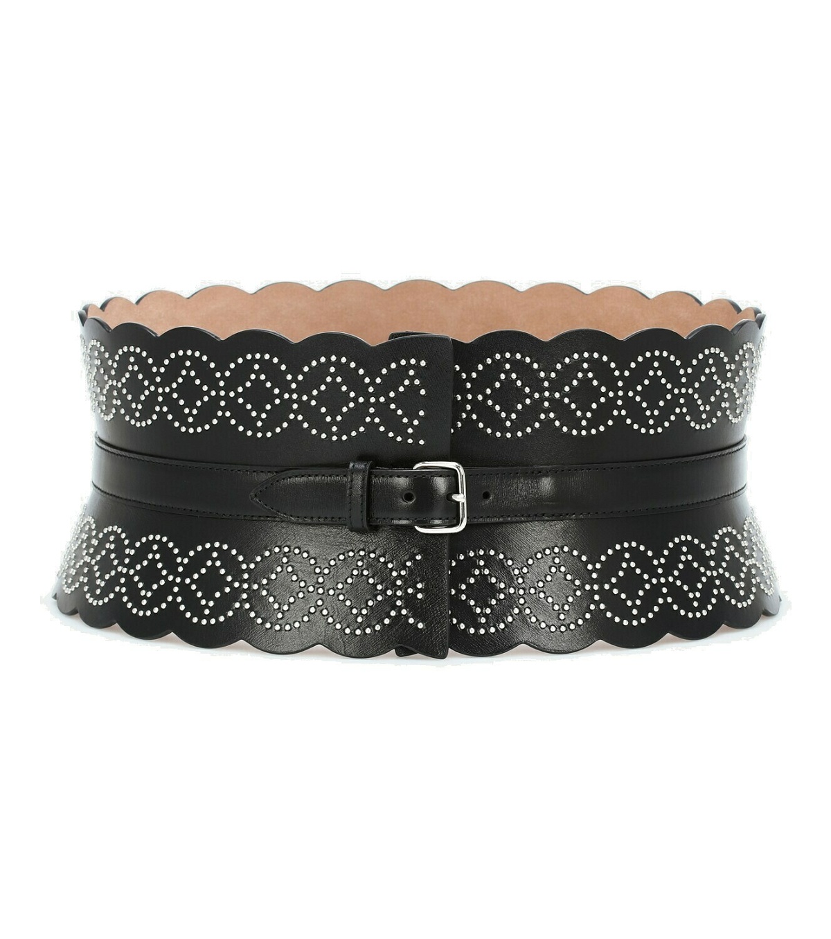 Alaïa Studded wide leather belt ALAÏA