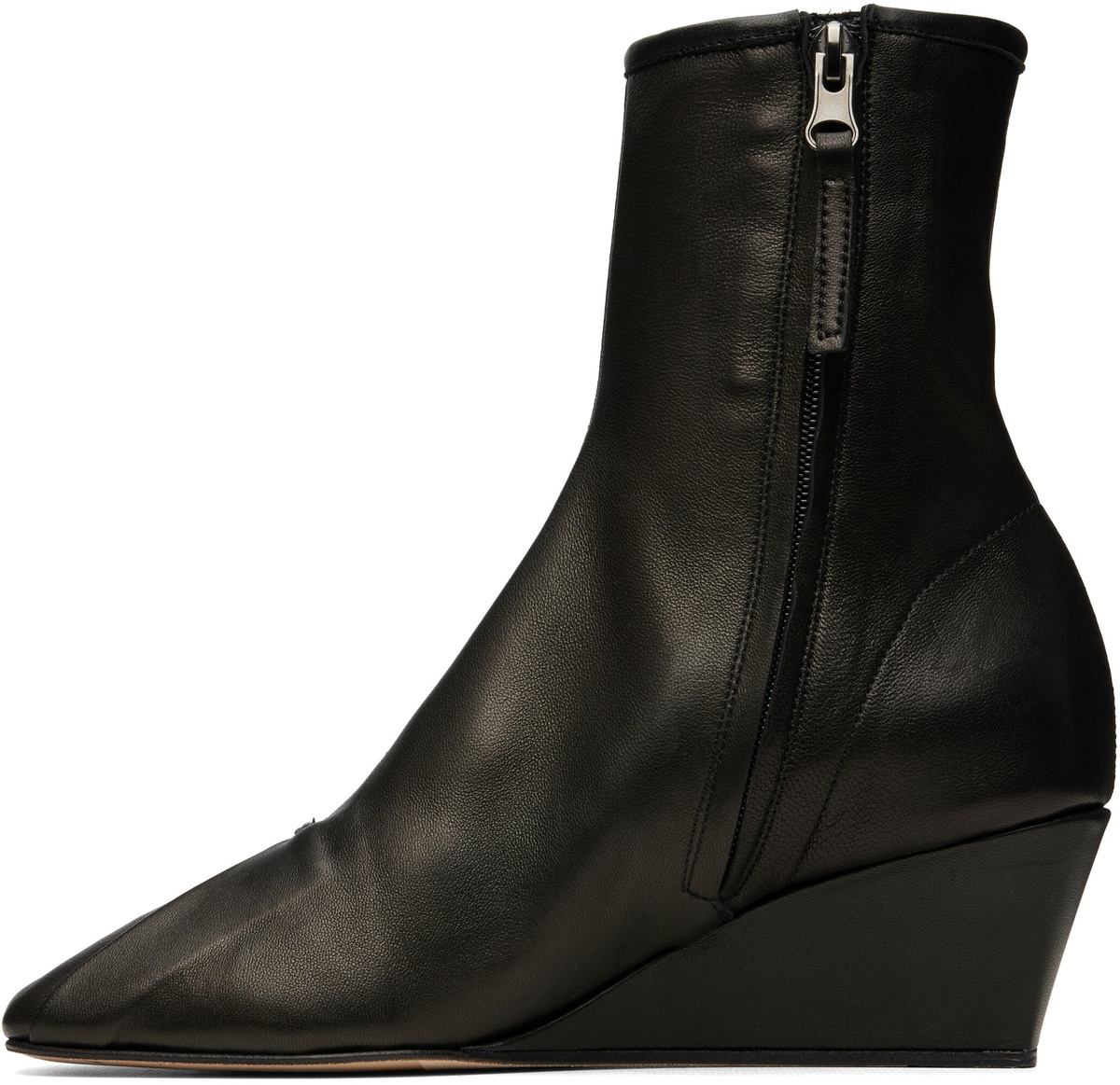 HEREU Black Resso Wedge Ankle Boots