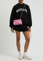 Rotate Sunday Logo-embroidered Cotton Shorts Black