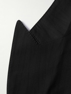 Our Legacy - Sharp Double-Breasted Striped Twill Blazer - Black