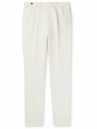 Brunello Cucinelli - Straight-Leg Linen and Cotton-Blend Suit Trousers - Neutrals