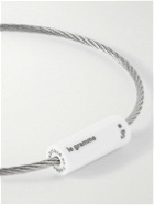 Le Gramme - 5g Recycled Sterling Silver and Brushed-Ceramic Bracelet - Silver