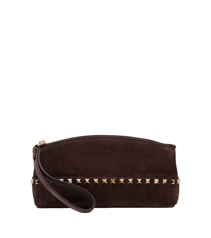 Photo: Valentino Garavani Rockstud Small suede pouch