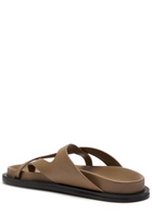 A.emery Claude Grained Leather Sandals Beige