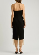 Esse Studios Issia Panelled Strapless Woven Midi Dress Black