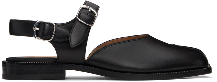 Photo: Maison Margiela Black Tabi Sandal Loafers