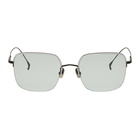 Issey Miyake Men Black and White Square V Sunglasses