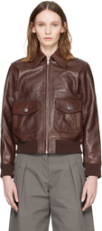 A.P.C. Brown Gael Leather Jacket