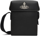 Vivienne Westwood Black Leather Messenger Bag
