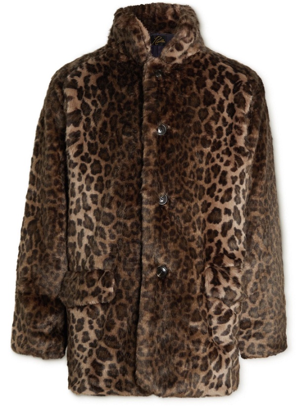 Photo: Needles - Leopard-Print Faux Fur Coat - Brown