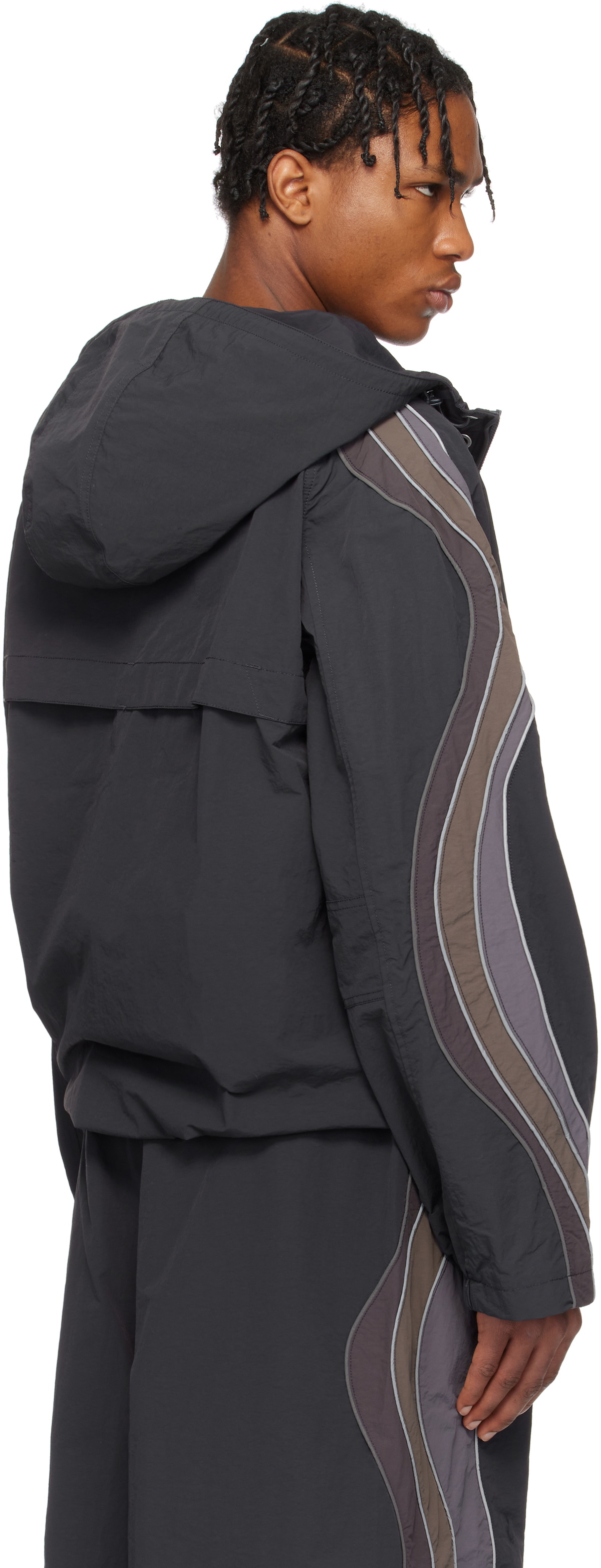 ERL Black UFO Windbreaker Jacket