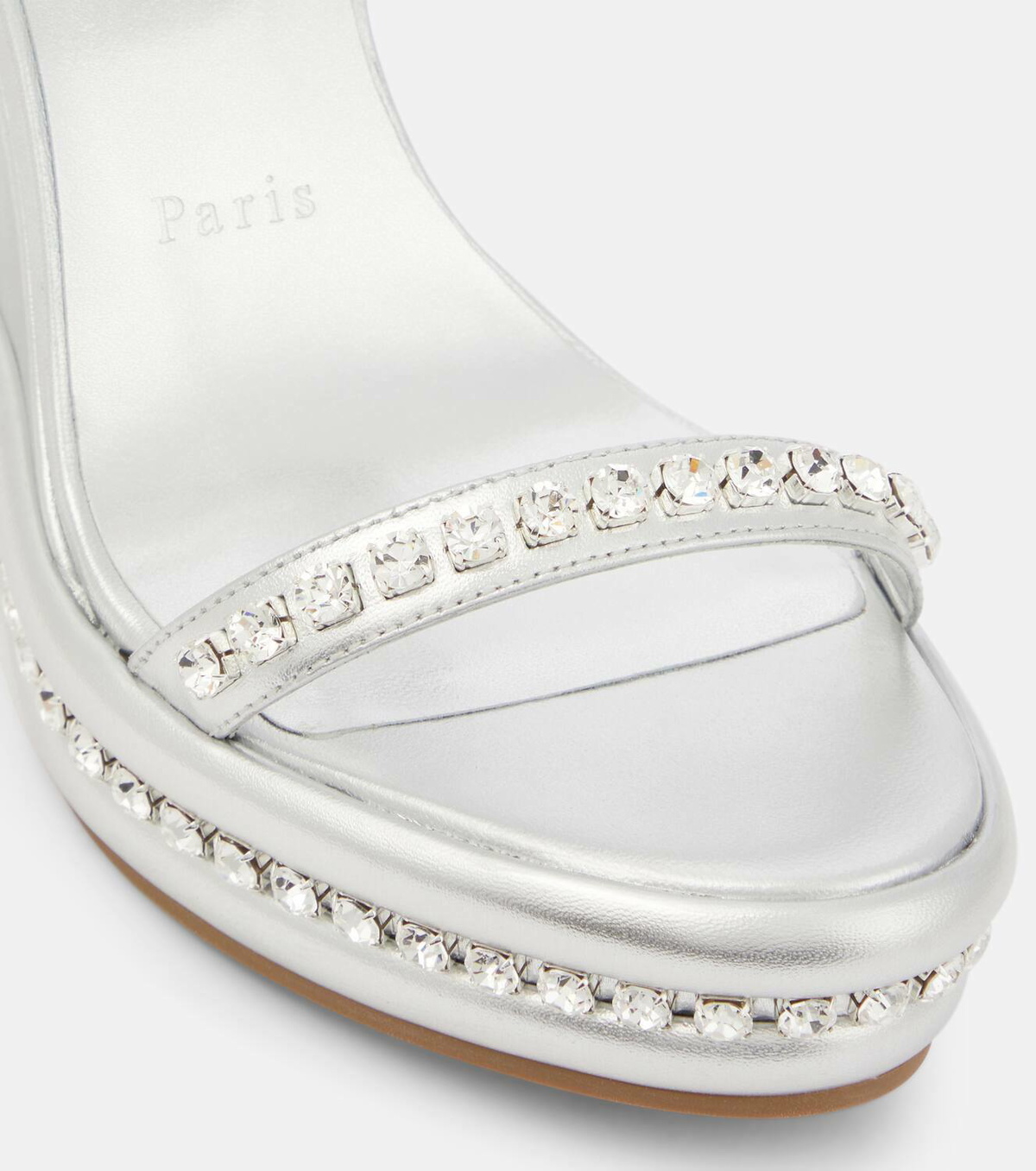 Christian Louboutin Pyrastrass metallic leather wedge Christian Louboutin Pyrastrass metallic leather wedge