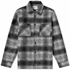 Wax London Men's Pine Whiting Overshirt in Charcoal