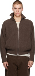 ssstein Brown Extra Fine Wool Drivers Sweater