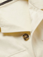 Loro Piana - Camp-Collar Cotton and Linen-Blend Canvas Overshirt - Neutrals