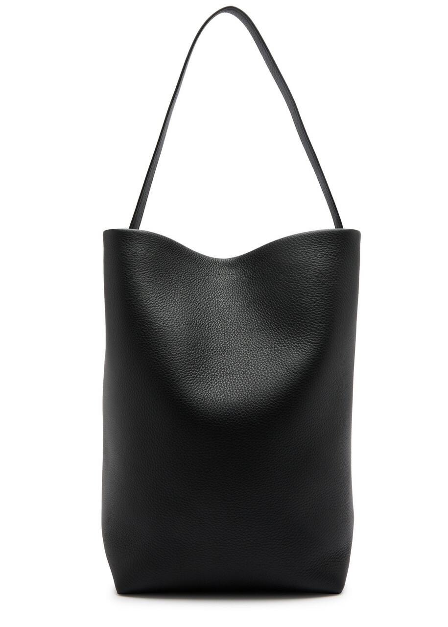 The Row Park Large Leather Tote - Black - One Size