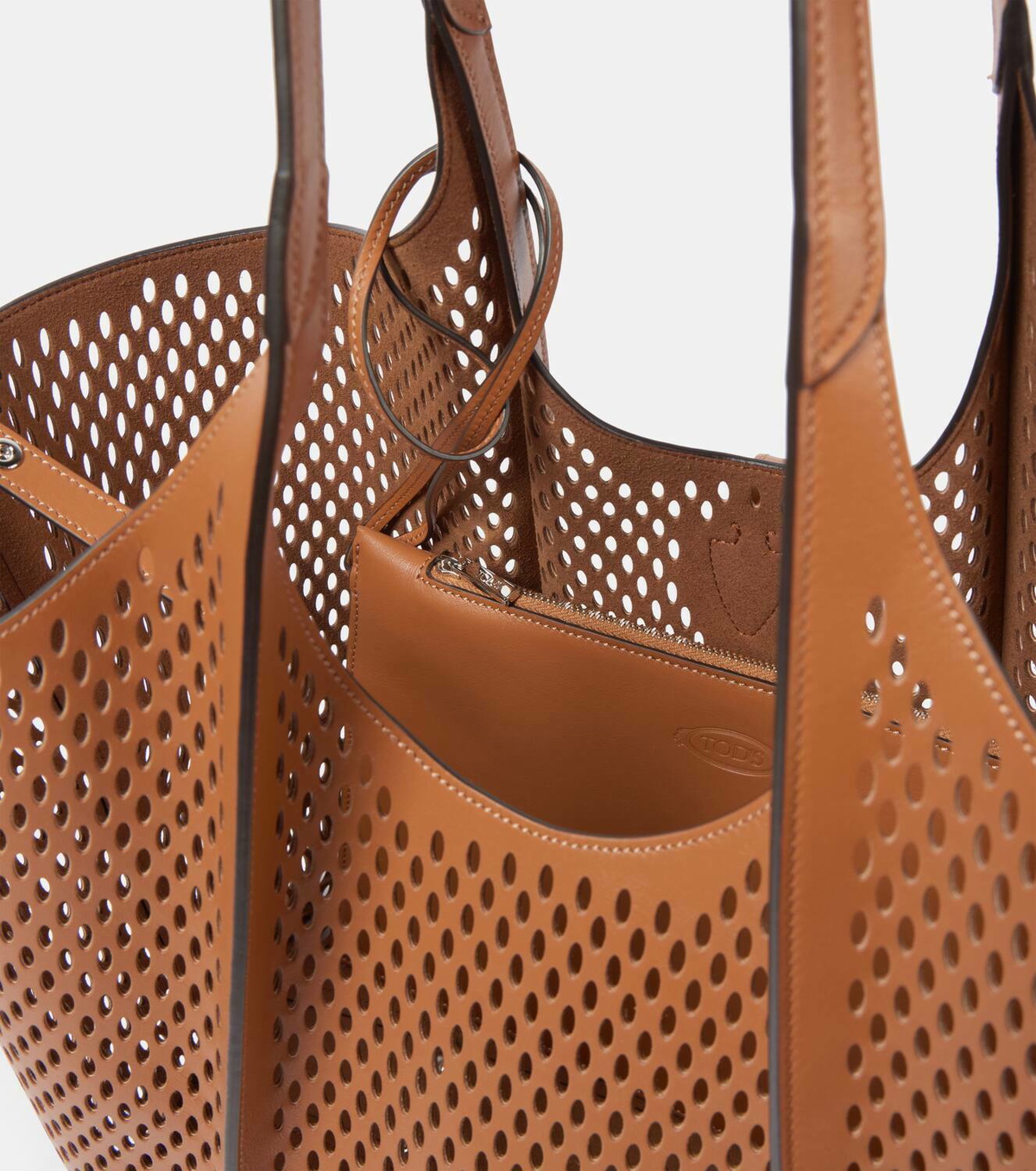 Tod's T Timeless Large leather mesh tote bag Tod's