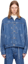 MASTERMIND WORLD Blue Monogram Denim Jacket