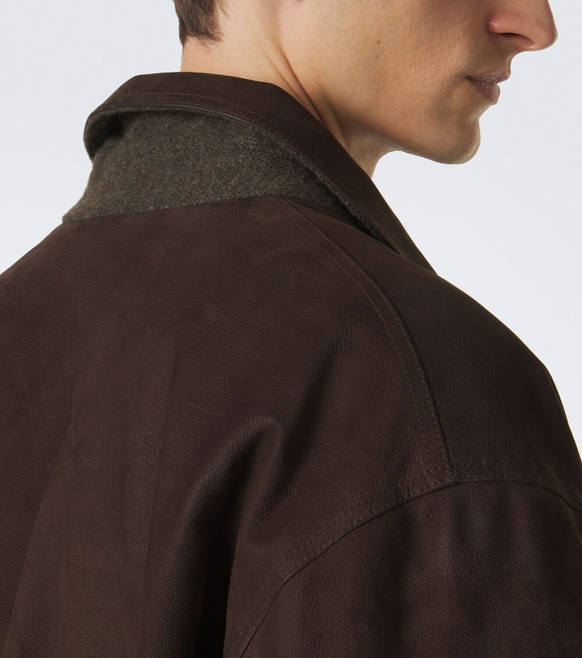 The Row Vana reversible leather blouson jacket