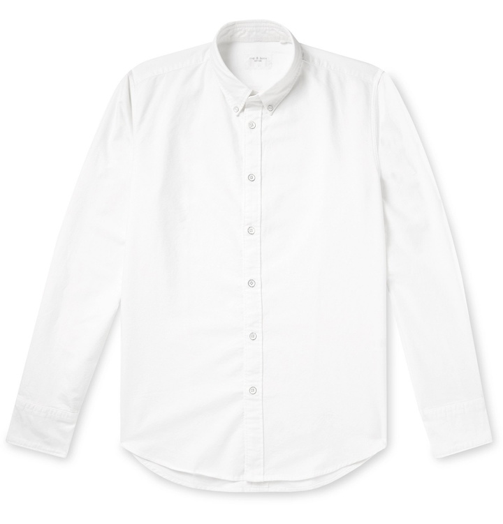 Photo: rag & bone - Tomlin Slim-Fit Button-Down Collar Cotton Oxford Shirt - White