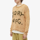 Story mfg. Men's Spinning Crewneck Knit in Classic Twisted Yellow
