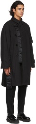 Sacai Black Cotton Oxford Coat