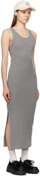Maison Kitsuné Gray Baby Fox Midi Dress