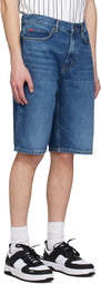 Hugo Blue Faded Denim Shorts