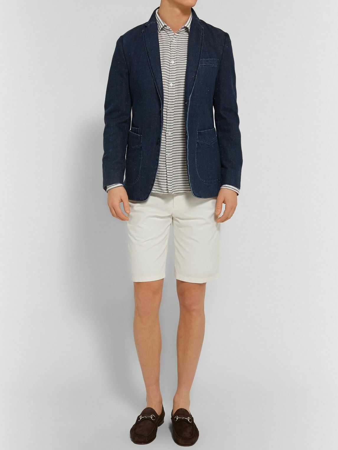 Loro Piana - Stretch-Cotton Bermuda Shorts - Neutrals