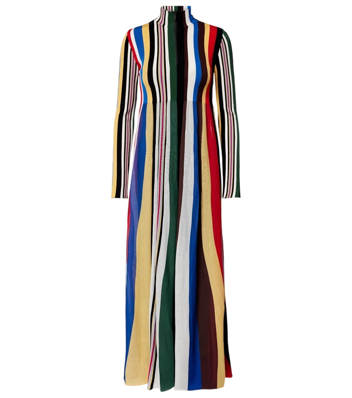 Photo: Loewe Ribbed-knit striped maxi dress