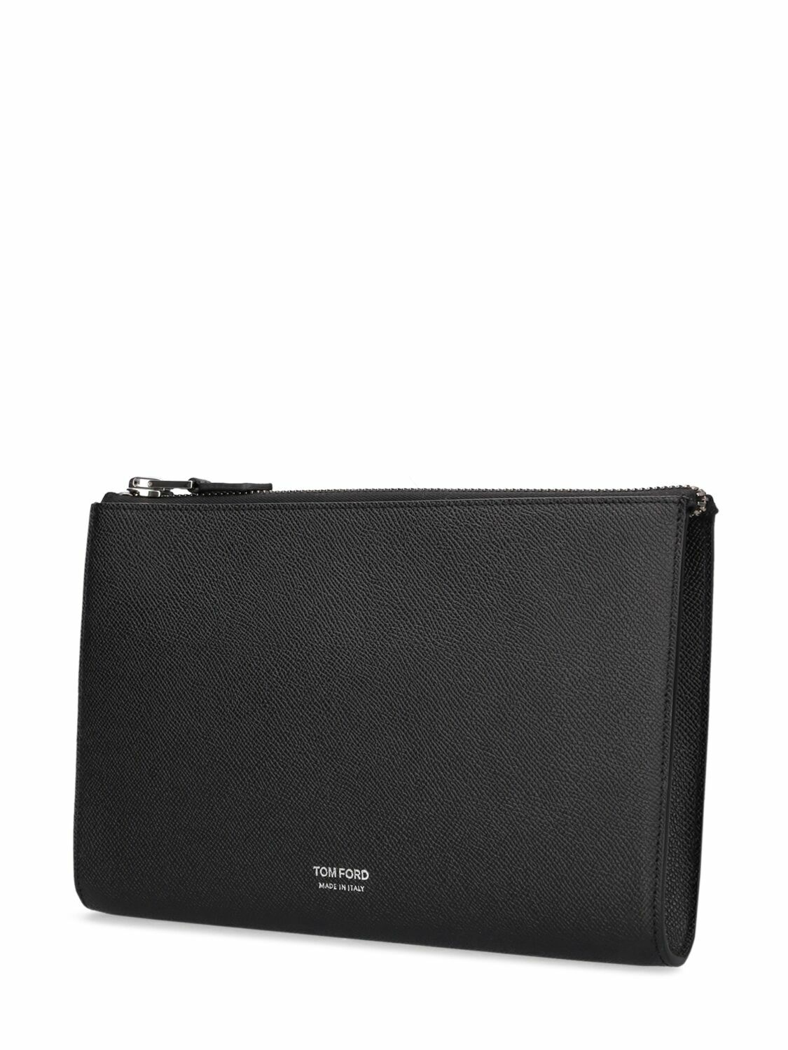 TOM FORD - Small Grain Leather Pouch W/strap TOM FORD